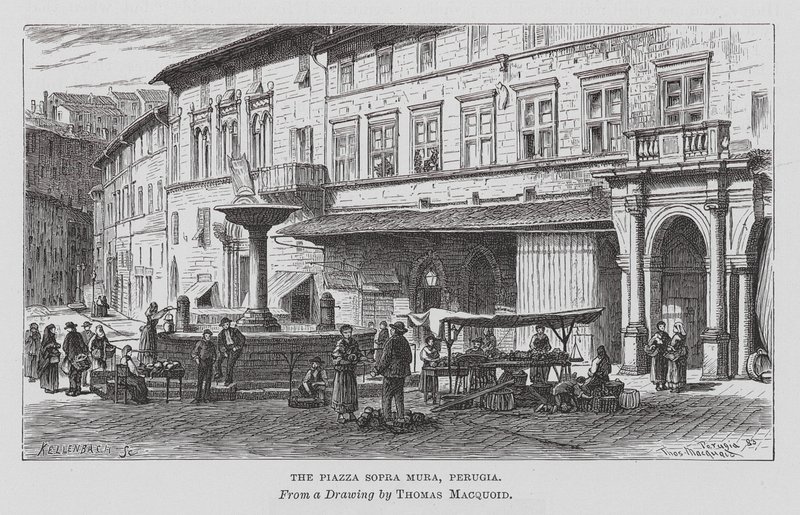 La Piazza Sopra Mura, Pérouse - Thomas Robert Macquoid