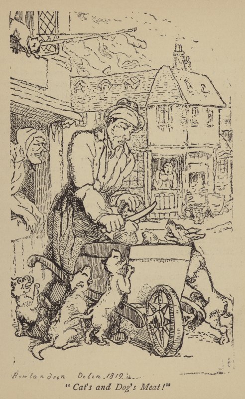 Viande pour chats et chiens! - Thomas Rowlandson