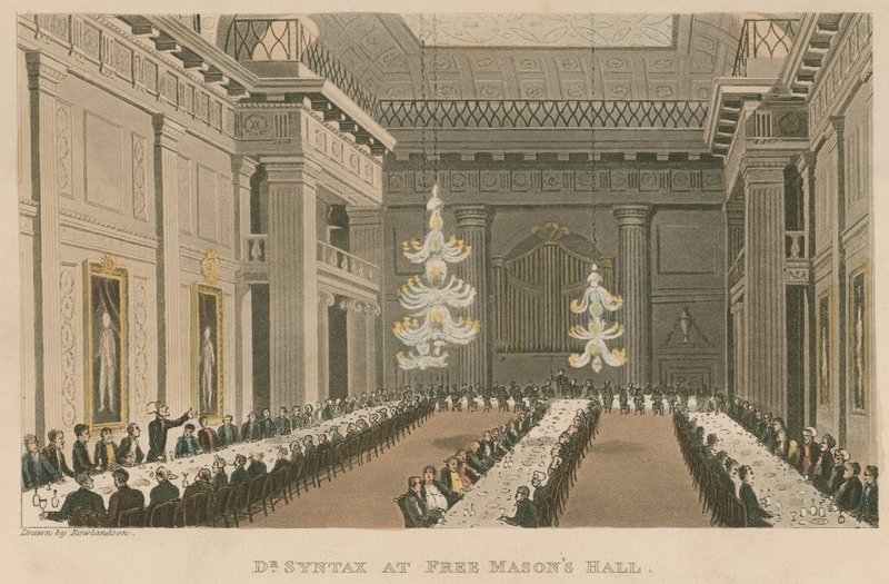 Dr Syntax à la salle des francs-maçons - Thomas Rowlandson