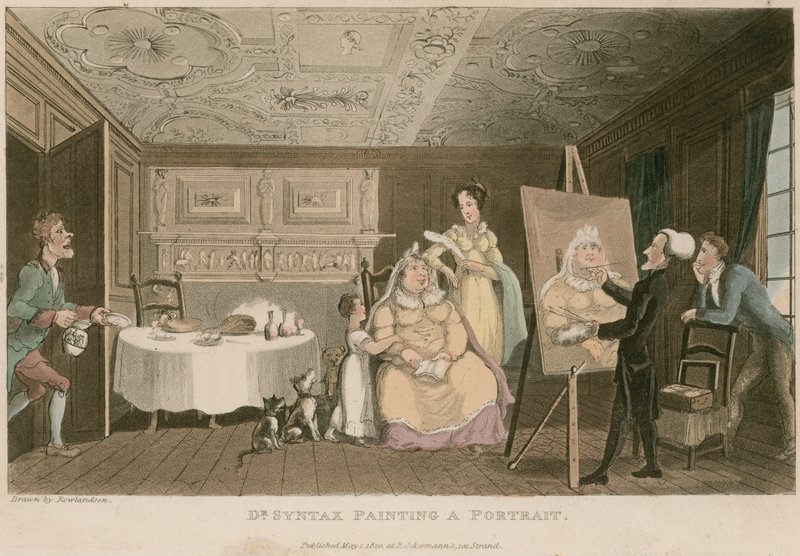Dr Syntax peignant un portrait - Thomas Rowlandson