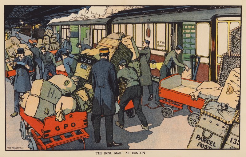 Le courrier irlandais à Euston - Thomas Somerfield