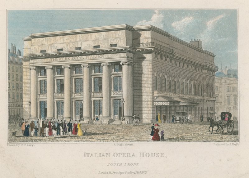 Opéra italien, façade sud, Londres - Thomas Talbot Bury
