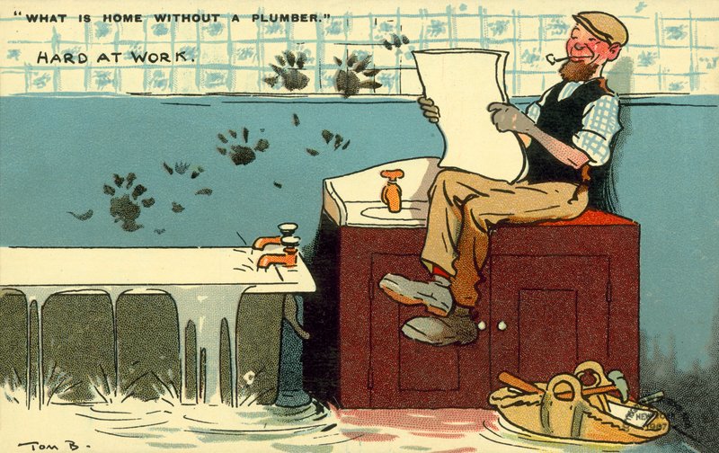 Plombier, en plein travail - Tom Browne