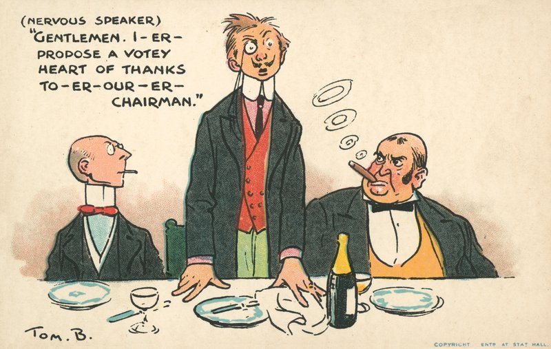 Discours en public (chromolitho) - Tom Browne