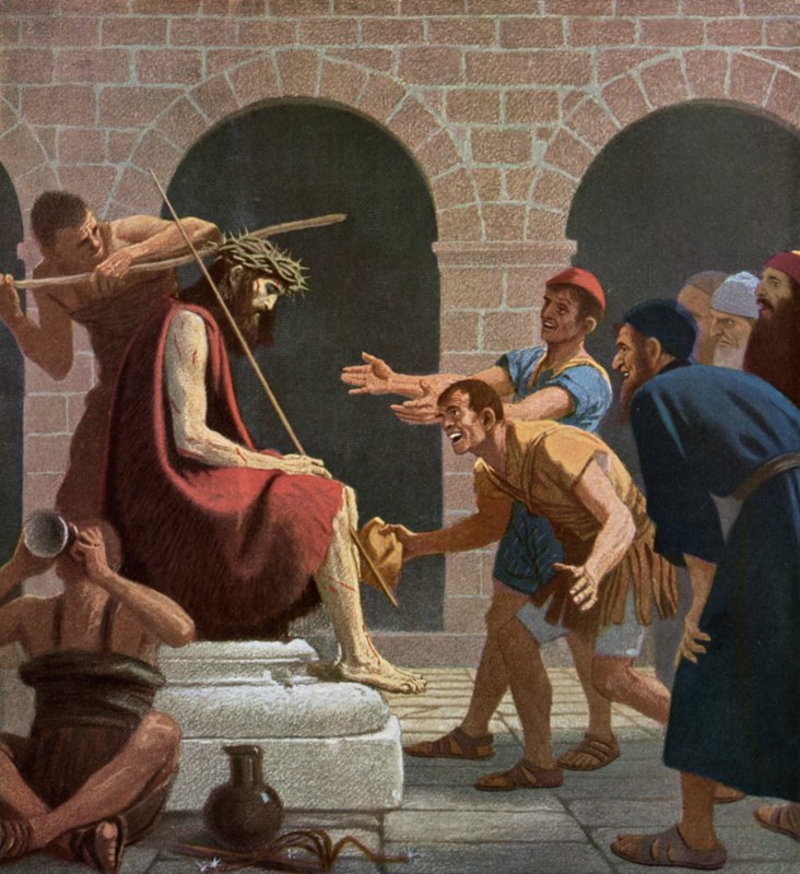 Jésus moqué après avoir été couronné d