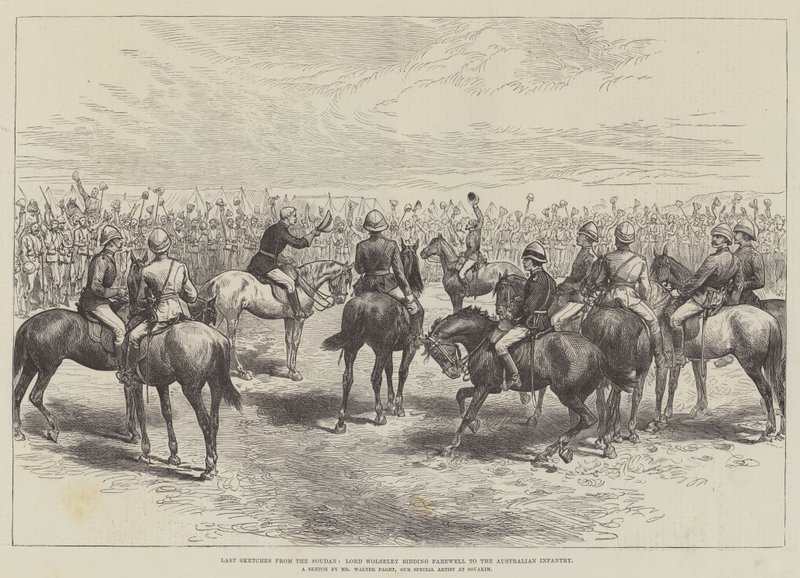 Lord Wolseley faisant ses adieux à l
