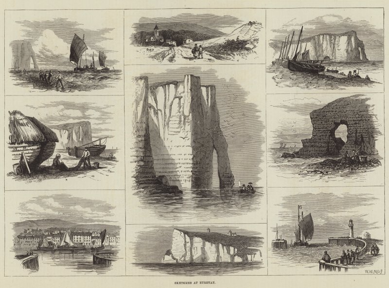 Croquis à Étretat - Walter William May