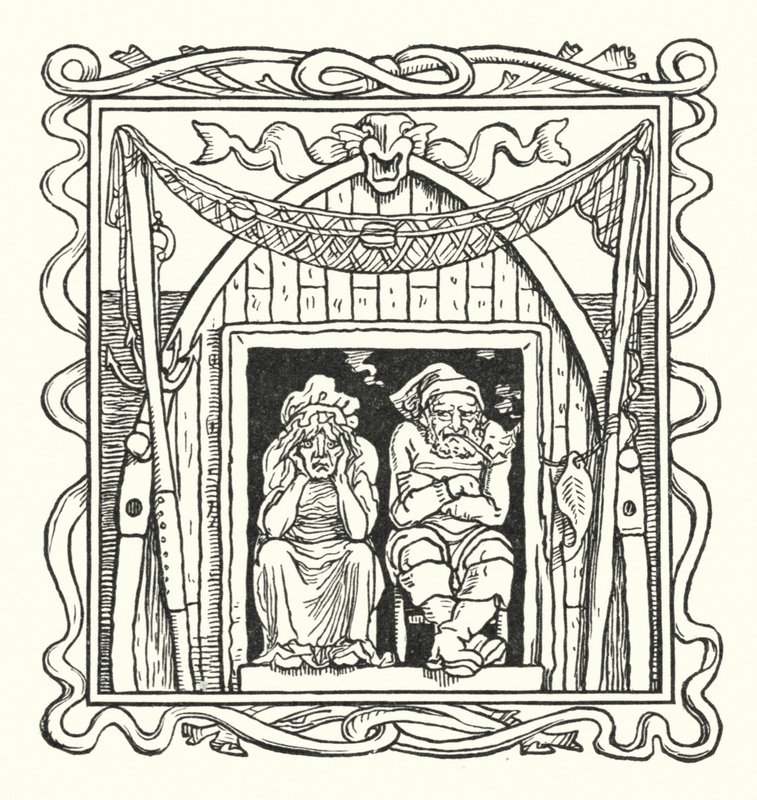 Le pêcheur et sa femme - Walter (after) Crane