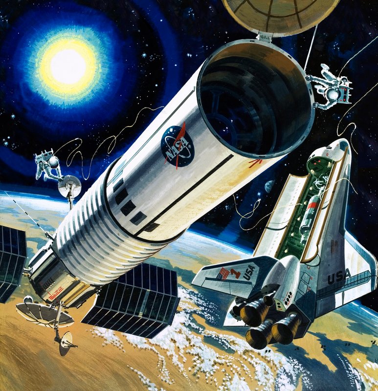Scène de navette spatiale non identifiée - Wilf (20th century) Hardy