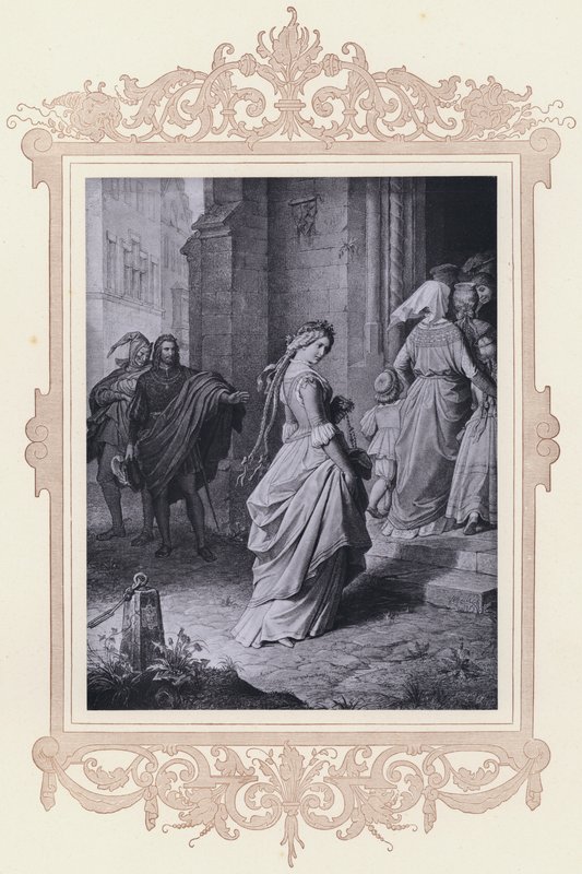 Gretchen, Kirchgang - Wilhelm von (after) Kaulbach