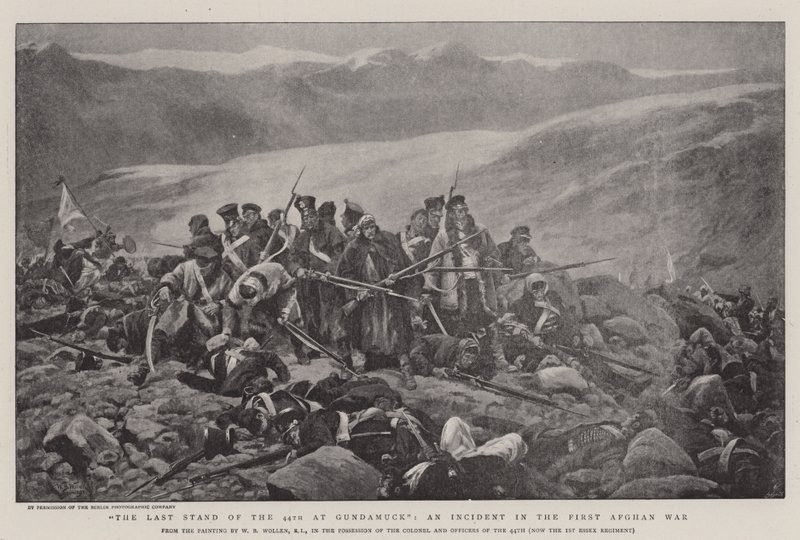 La dernière résistance du 44e à Gundamuck, un incident de la première guerre afghane - William Barnes Wollen