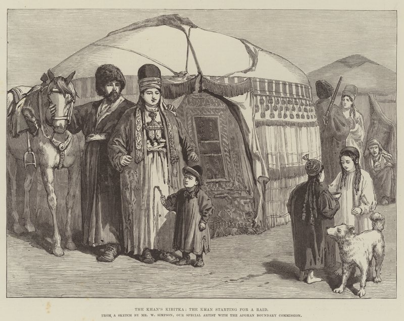 La Kibitka du Khan, le Khan partant pour un raid - William Crimea Simpson