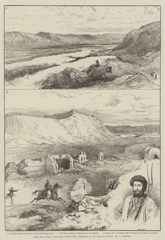 Avec la Commission de la Frontière Afghane - William Crimea Simpson