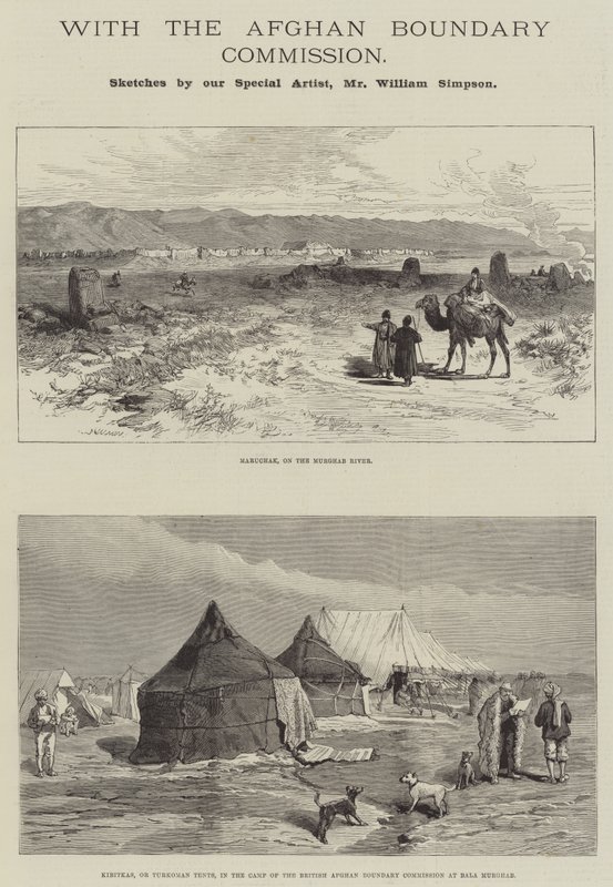 Avec la Commission des frontières afghanes - William Crimea Simpson