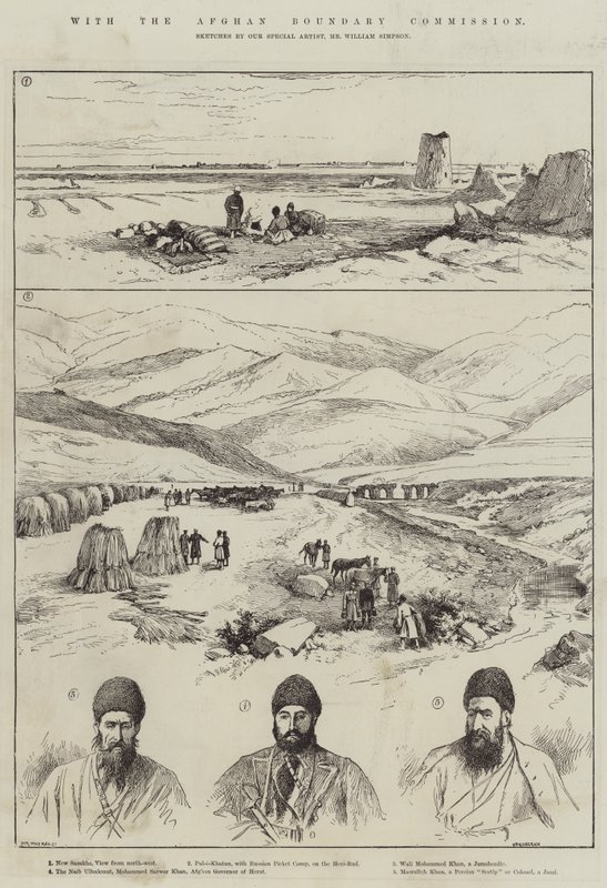 Avec la Commission des frontières afghanes - William Crimea Simpson