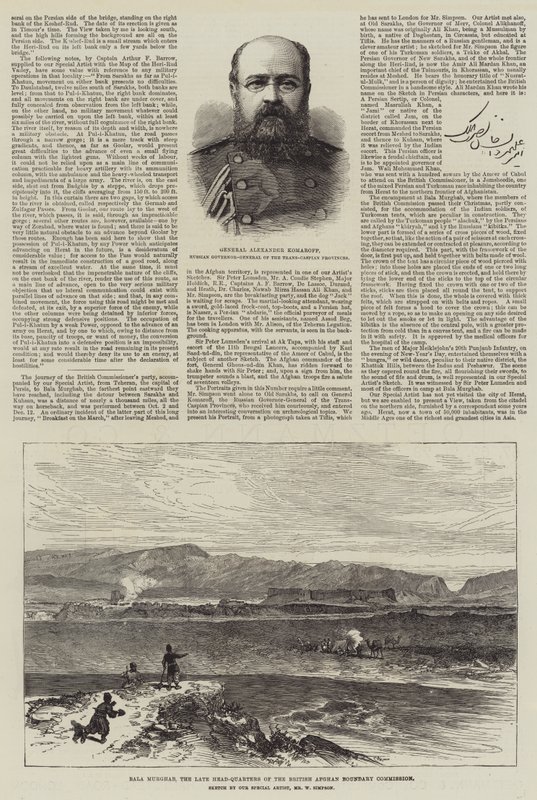 Avec la Commission de la frontière afghane - William Crimea Simpson