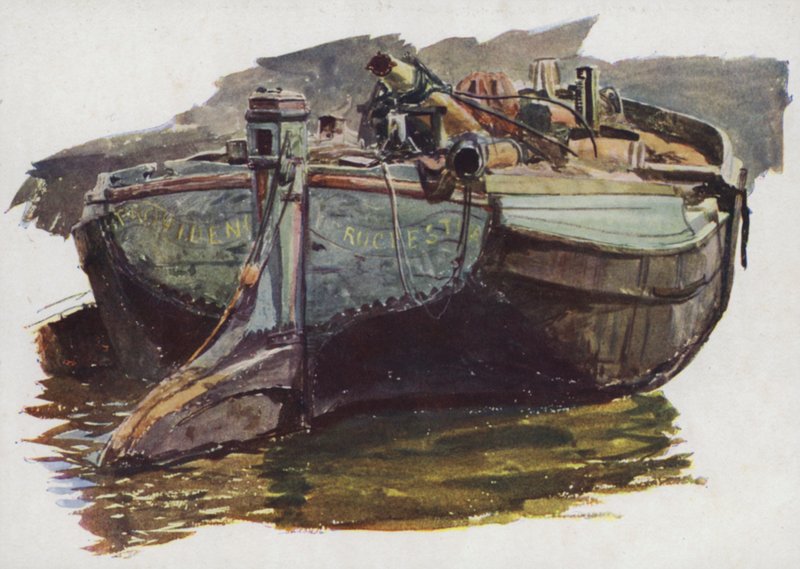 Une Péniche de la Tamise ou de la Medway - William Lionel Wyllie