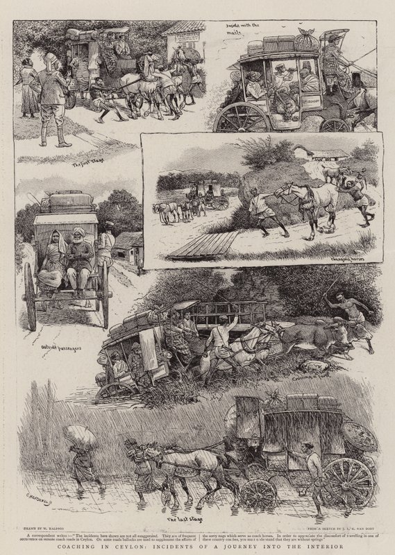 Voyage en diligence à Ceylan, incidents d