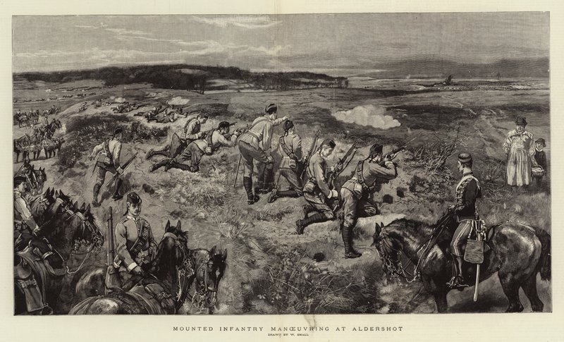 Infanterie montée manœuvrant à Aldershot - William Small