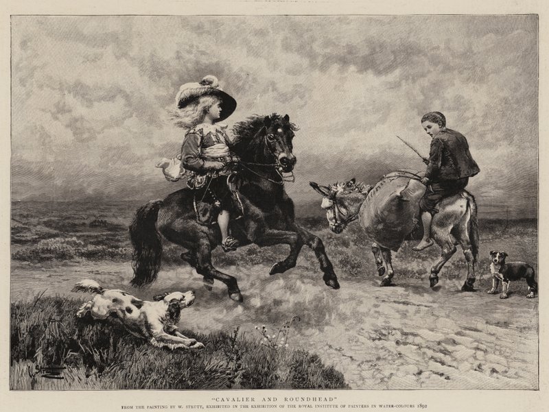 Cavalier et Tête-Ronde - William Strutt