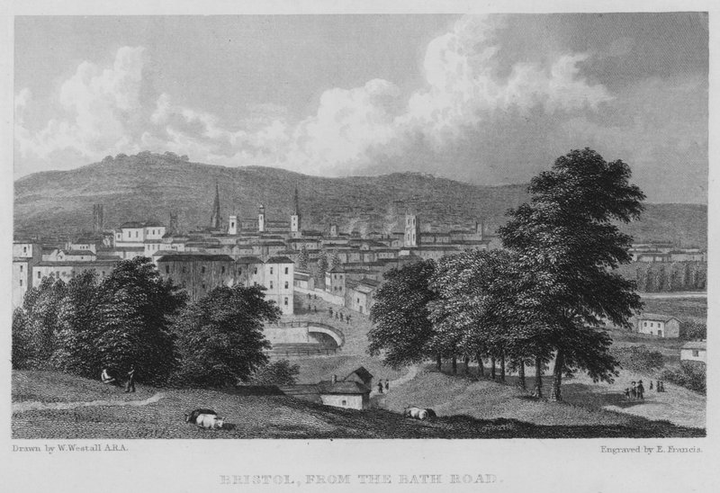 Bristol, depuis la route de Bath - William (after) Westall