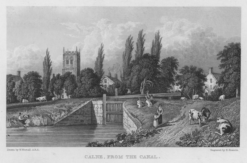 Calne, depuis le canal - William (after) Westall