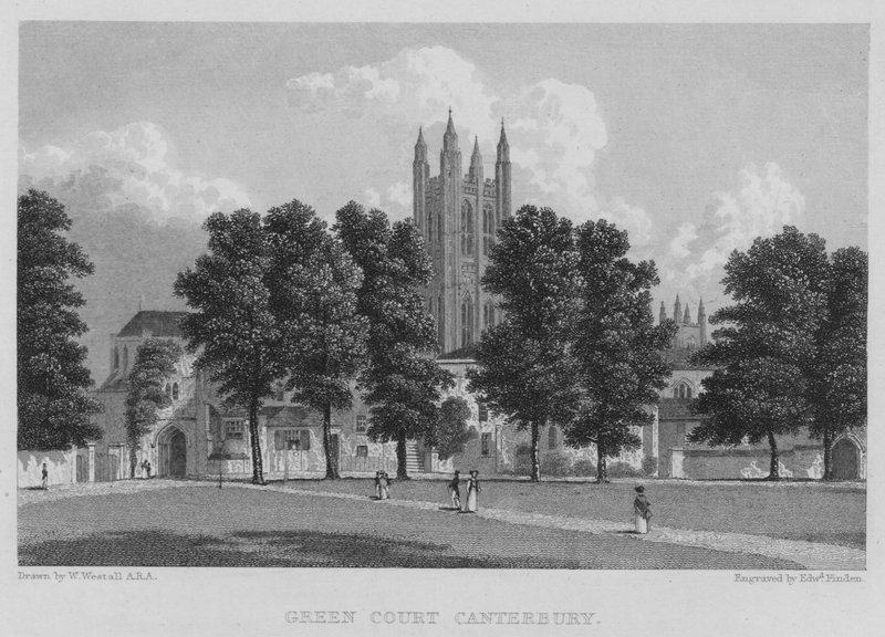Green Court, Canterbury (gravure) - William (after) Westall