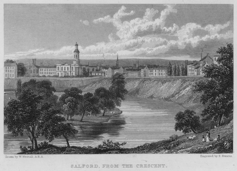 Salford, depuis le Crescent - William (after) Westall
