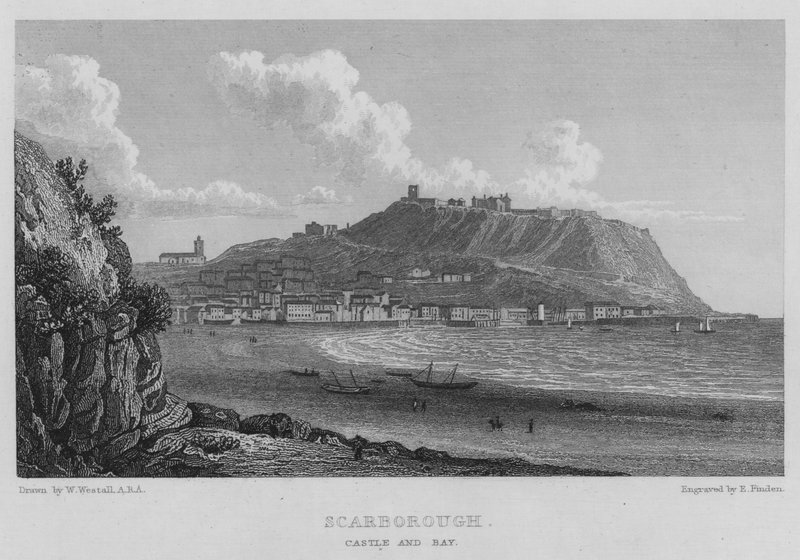 Scarborough, Château et Baie - William (after) Westall
