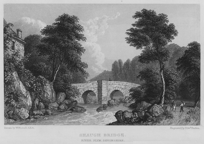 Pont de Shaugh, rivière Plym, Devonshire - William (after) Westall