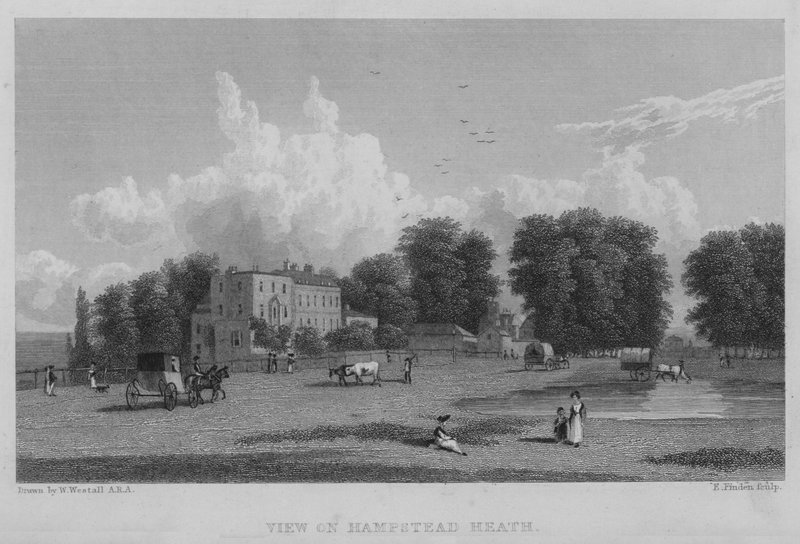 Vue sur Hampstead Heath (gravure) - William (after) Westall