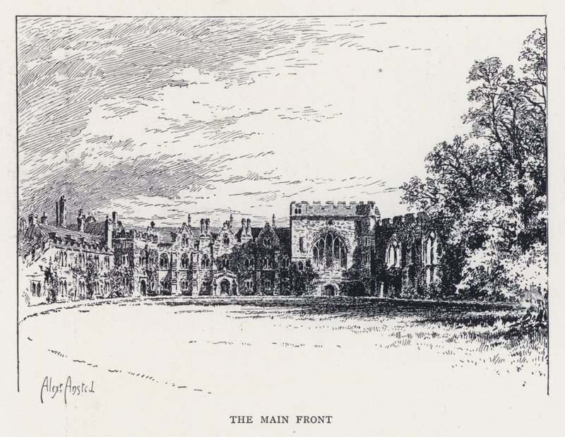La façade principale (gravure) - William Alexander Ansted