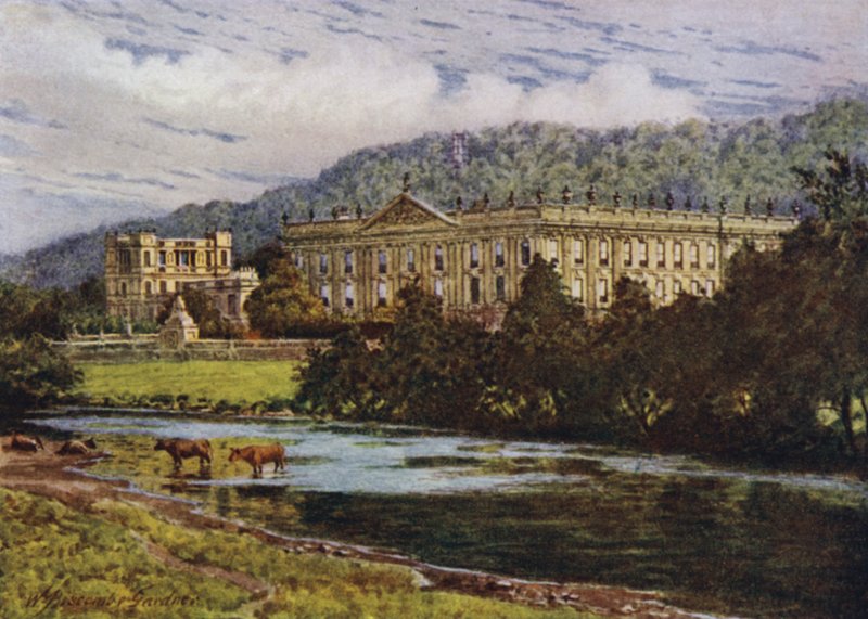 Chatsworth depuis la Derwent - William Biscombe Gardner