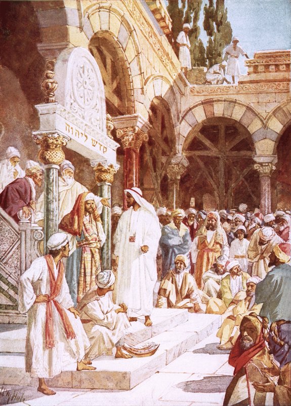 Jésus prêchant dans le temple - William Brassey Hole