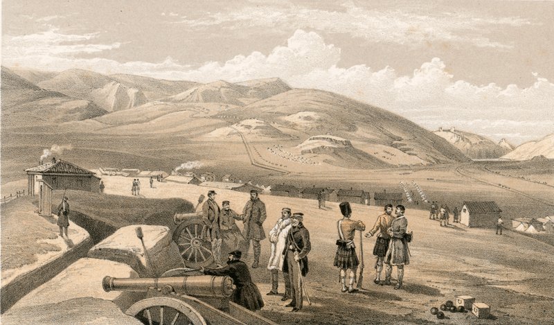 Camp de la Brigade des Highlands, vue vers le sud - William Crimea Simpson