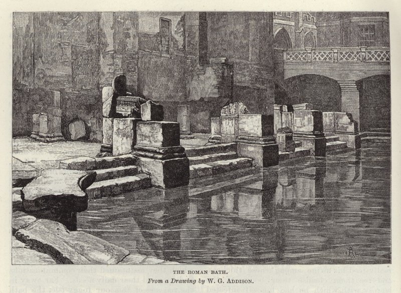 Les thermes romains à Bath - William Grylls Addison