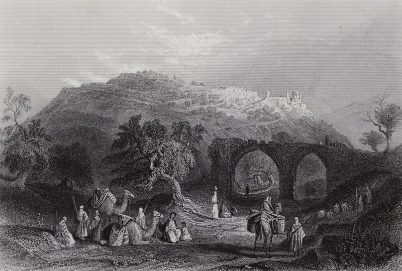 La Colline de Samarie (gravure) - William H. Bartlett