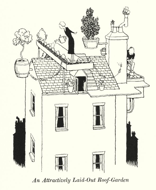 Un Jardin sur le Toit Bien Aménagé - William Heath Robinson