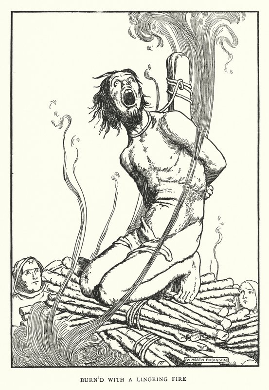 Brûlé par un feu persistant - William Heath Robinson