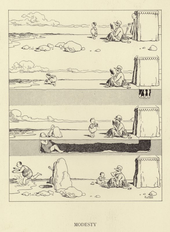 Modestie - William Heath Robinson