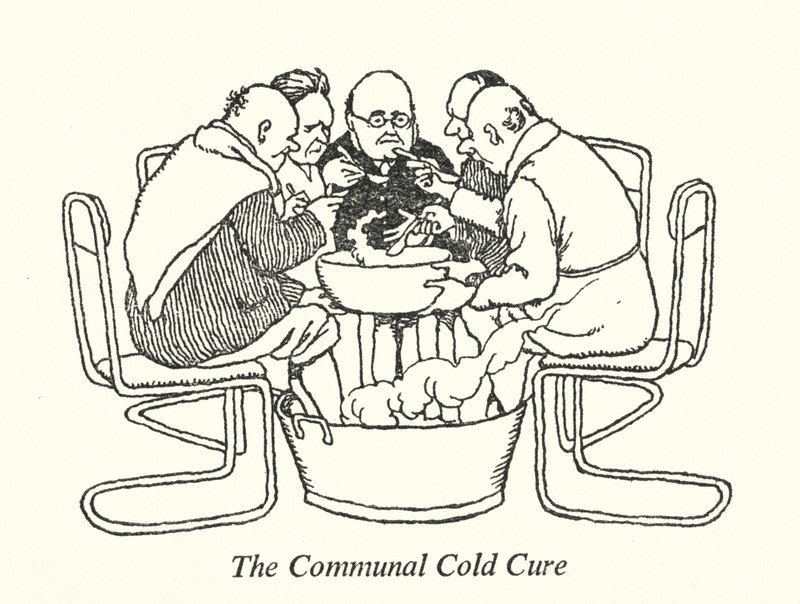 Le remède communal contre le froid - William Heath Robinson