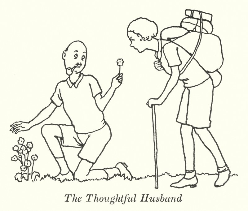 Le mari attentionné (lithographie) - William Heath Robinson