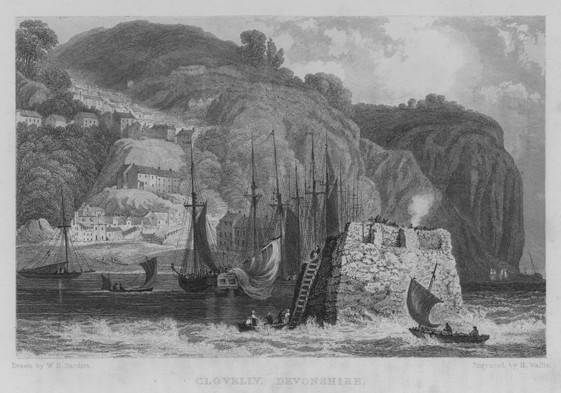 Clovelly, Devonshire (gravure) - William Henry Bartlett
