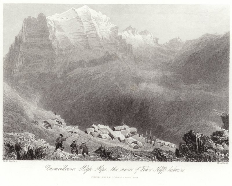Dormeilleuse dans les Hautes Alpes - William Henry Bartlett