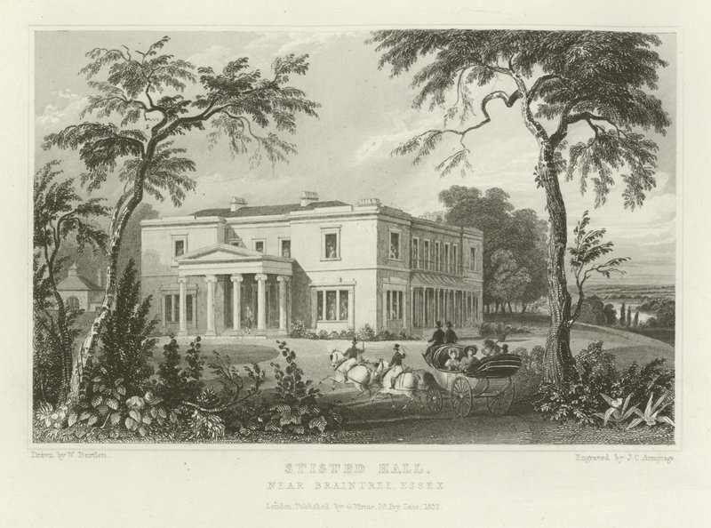 Stisted Hall, près de Braintree, Essex - William Henry Bartlett