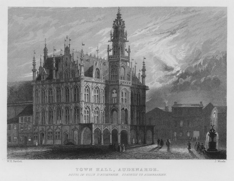 Hôtel de Ville, Audenarde - William Henry Bartlett