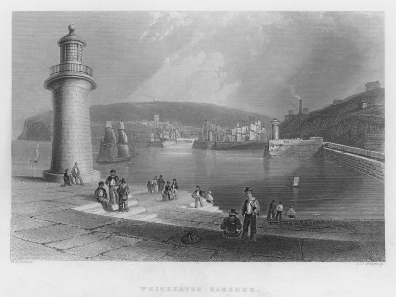 Port de Whitehaven (gravure) - William Henry Bartlett
