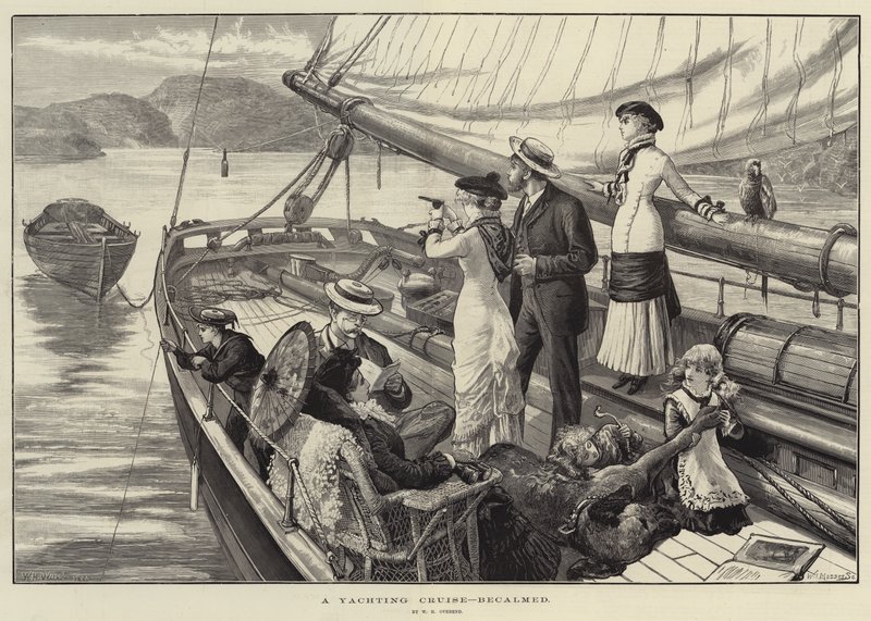 Une croisière en yacht, calme plat - William Heysham Overend
