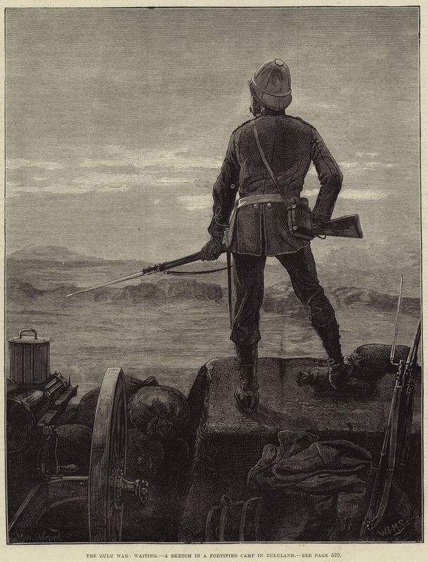La guerre zouloue, en attente - William Heysham Overend