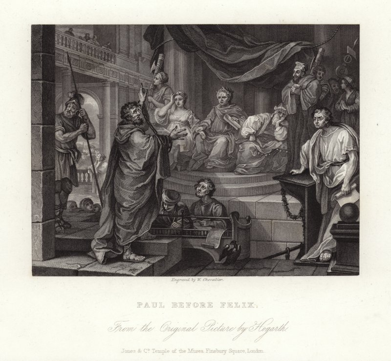 Paul devant Félix - William Hogarth